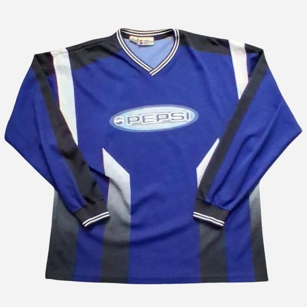 Pepsi Men's Blue and Navy T-shirt